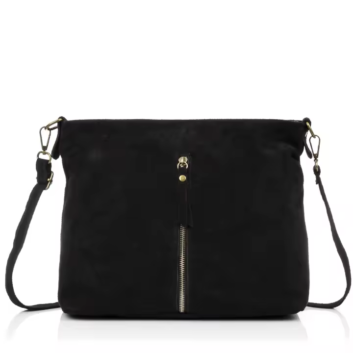 Mareta Bolso bandolera Mujer.Piel Auténtica Gamuza Made in ItalyVera Italian Leather. - 1