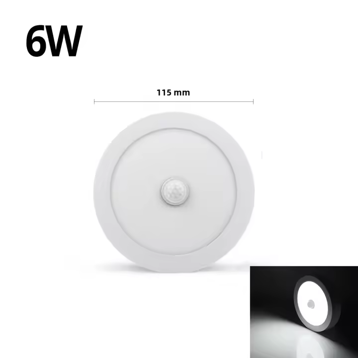 Lámpara De Techo LED Nocturna Con Sensor De Movimiento PIR 18W 12W 6W Para Pasillo Dormitorio Baño Luz Humano Inducción 85-265V - 1