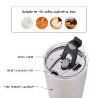 Taza De Camping De Titanio 500ml Copa De Cerveza Doble Capa Con Labio Equipo De Camping Utensilios De Picnic Cocina - details 10