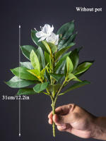 Plantas Artificiales De Azalea 21-40cm Falsas Hojas De Palma Tropicales Ficus Faux Con Flores Para Decoración De Hogar - details 15