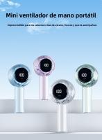 Ventilador de Ma 2025 - Mini Ventilador Portátil with Pantalla Digital, Adjustables y Type-C, Enfriamiento rápido para Estudiantes/Oficina, Diseño Ultra Silencioso y Seguro - details 0