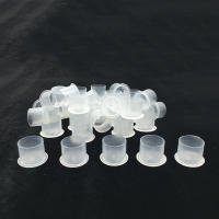 100pcs Copas De Tinta Para Tatuaje Desechables Con Base Y Cierre Portador De Pigmento Transparente Accesorio De Tatuaje Para Maquillaje Permanente - details 2