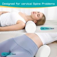 Almohada Redonda Para Cuello Y Espalda Con Cubierta Desmontable Y Lavable Ergonómicamente Diseñada Para Acomodar La Cabeza El Cuello Las Piernas Y El Cuerpo - details 4