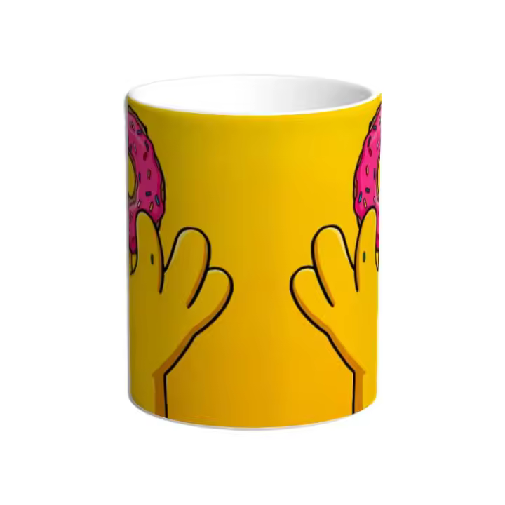 Taza Los Simpson. Homer. Bart. Lisa. Marge. Maggie. Abraham. Taberna de Moe. Barney. Lenny. Carl. Milhouse. Nelson - 1