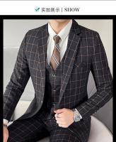 Traje De Moda Para Hombre 2025 (Blazer+Chaleco+Pantalones) Estilo Artístico Casuero Elegante Talla M-5XL Adecuado Para Bodas Y Trabajo - details 5
