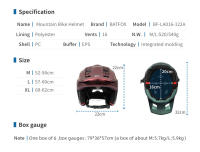 MTB Bike Race Casco DE UNA Pieza Orejas Slip-On Cascos de todo el mundo - details 0