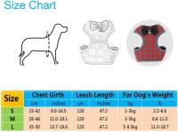 Arnés para mascotas + correa para mascotas-Classic Plaid Kitty Lead Rope Puppy Harness Set para perros pequeños gatos grandes (L, Blue Plaid) - details 0