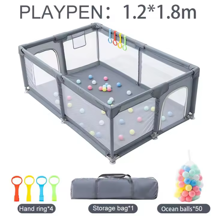 EU Children Store - Parque infantil muebles infantiles recién llegados parque infantil de piscina seca a gran escala parque infantil de 0 a 6 años vallas de Seguridad para niños - 1