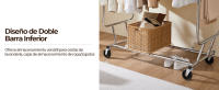Burro Ropa Resistente Perchero de Pie con Ruedas para Vestidor 106 x 55.6 x 139-164 cm Capacidad de Carga Máx. de 113kg - details 5