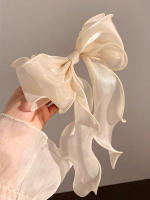Pinza Para El Cabello De Organza Blanca Con Lazo Flotante Para Mujeres Y Niñas Material De Raya Accesorio De Cabello De Alta Calidad - details 13