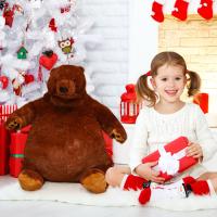 Oso De Peluche Marrón De 40cm Juguete Grande Oso Teddy Suave Cojín Almohada Para Niñas Regalos De Cumpleaños Juguetes De Animales De Peluche Unisex - details 5