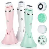 Cepillo Eléctrico De Limpieza Facial 4 En 1, Cepillo De Lavado Facial Recargable Con Rotación De Silicona Para Limpieza De Poros Y Masaje Para Eliminar Puntos Negros. Dispositivo De Belleza Ideal Para Regalar A Mujeres En El Día De La Madre. - details 3