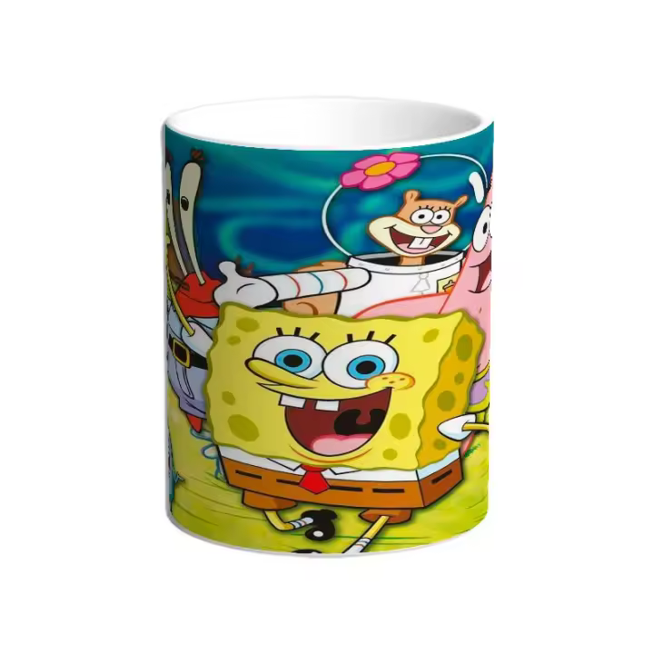Taza Bob Esponja. Patricio. Calamardo. Krabs. Gary. Larry - 1
