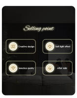 Lámpara De Noche LED INS Con Interruptor Táctil En Madera Estilo Búho Decorativa Para Dormitorio Y Habitación De Niños Luz De Mesa Suave Para Dormir - details 3