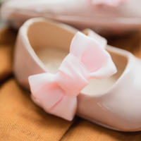 Zapatos De Niña Bebé En PU Cuero Liso Con Nudo Y Suela Antideslizante Ligera Para Primera Caminata Vestido De Princesa Para Boda - details 10