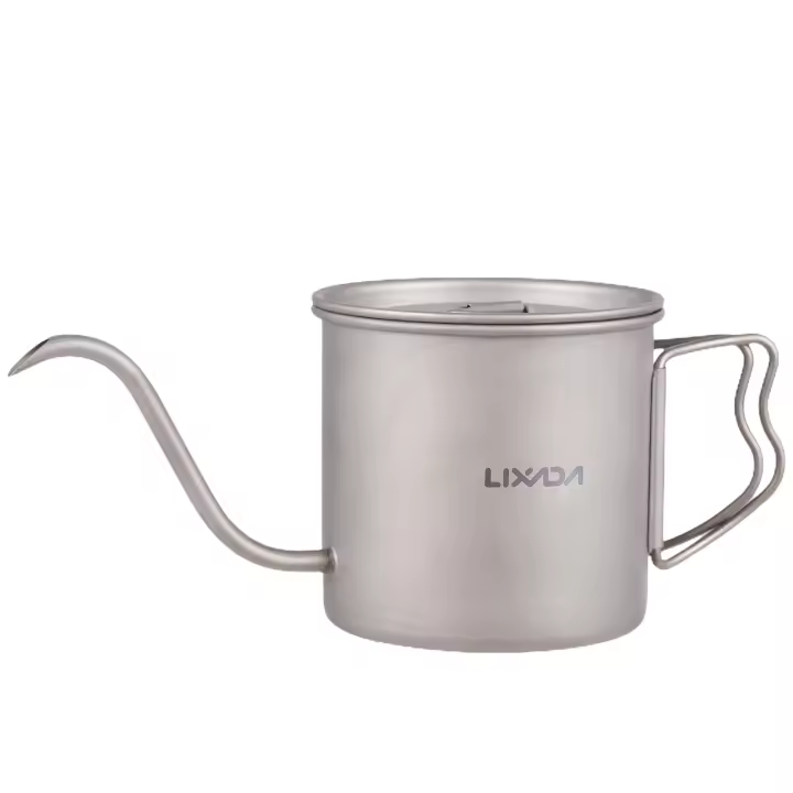 Cafetera De Inoxidable 400ml Lanzadera Para Café Mini Tetera Para Camping Y Viajes Con Mangue De Patuca Apto Para Estufa - 1