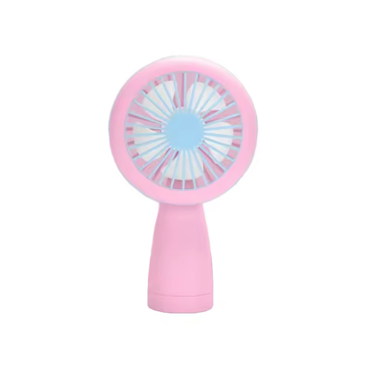 Nuevo producto con ventilador pequeño portátil ligero de mano, regalo, ventilador portátil de carga USB para exteriores con viento fuerte, logotipo impreso Color caramelo sólido - 1