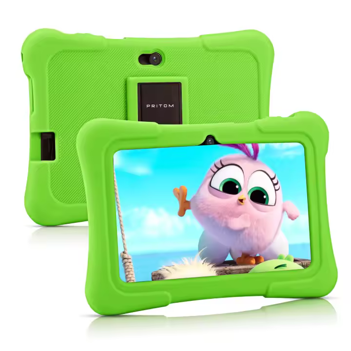 Tablet PRITOM De 7 Pulgadas Para Niños Con Android 10 32GB WiFi Bluetooth Y Software Educativo Instalado Cámara Frontal Y Trasera 0.3MP Y 2MP - 1