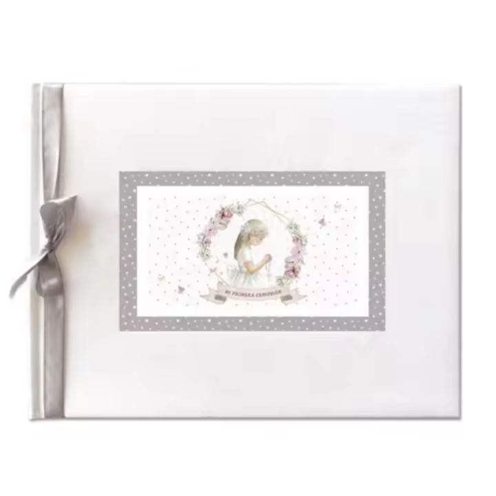 Libro de Firmas de Comunión para Niño  Recuerdo Familiar y de Invitados con Álbum de Fotos  Encuadernación en Guaflex  64 Páginas de Papel Crema  Tamaño 27,5 x 23 cm  ideal como regalo en lacomunion, recuerdo para toda  la vida, Arguval - 1