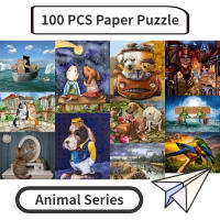 Rompecabezas De Papel 100 Piezas Catanic Animales Educativo Para Adultos Y Niños Juguetes De Descompresión Regalos Inteligentes - details 6