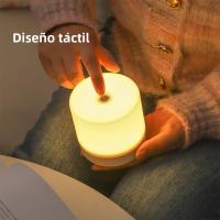 Lámpara De Noche LED Recargable Toque Para La Cama Con 3 Colores Iluminación Suave Para Lectura Y Protección Ocular En El Dormitorio - details 5
