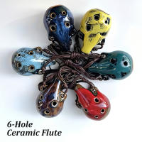 Mini Ocarina De Cerámica Con 6 Agujeros Instrumento Musical De Artesanía Cerámica Unidad De Venta Originaria De China Continental - details 0