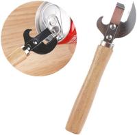 Abrepuertas Multifuncional De Acero Inoxidable Con Mango De Madera Adecuado Para Latas De Leche Evaporada Destornilladores Botellas De Cerveza Y Otras Latas - details 7