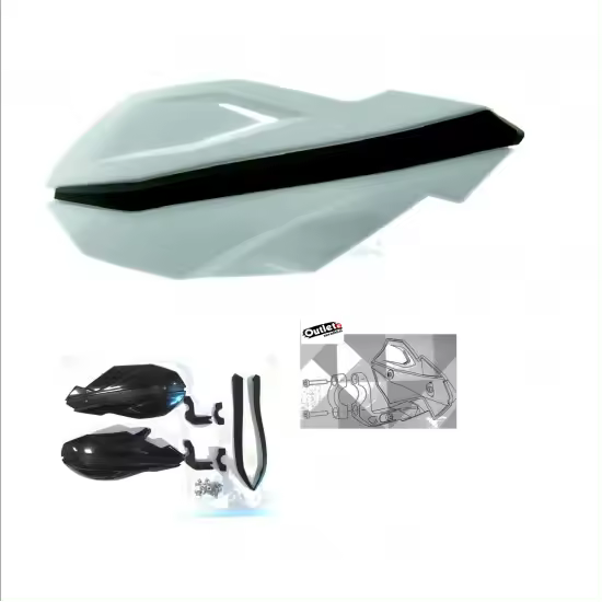 PROTECTOR PARAMANOS SHIRO MOTO-QUAD MX-08 BLANCO - 1