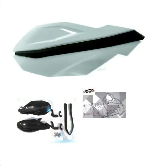 PROTECTOR PARAMANOS SHIRO MOTO-QUAD MX-08 BLANCO - 1