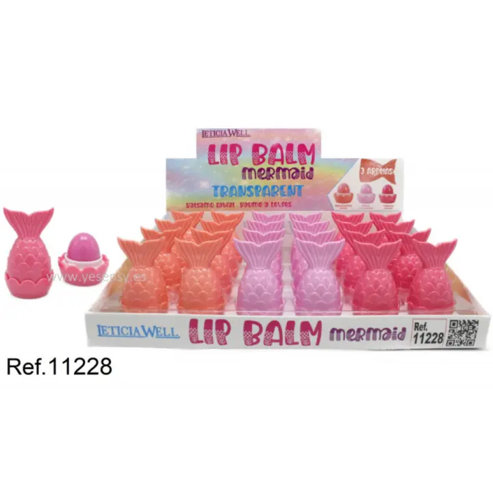 Bálsamo labial MERMAID COLA SIRENA Pack 6 unidades - LETICIA WELL - 1
