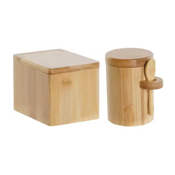 Dcasa Salero y Azucarero bambu natural para cocina sol nacido - 1