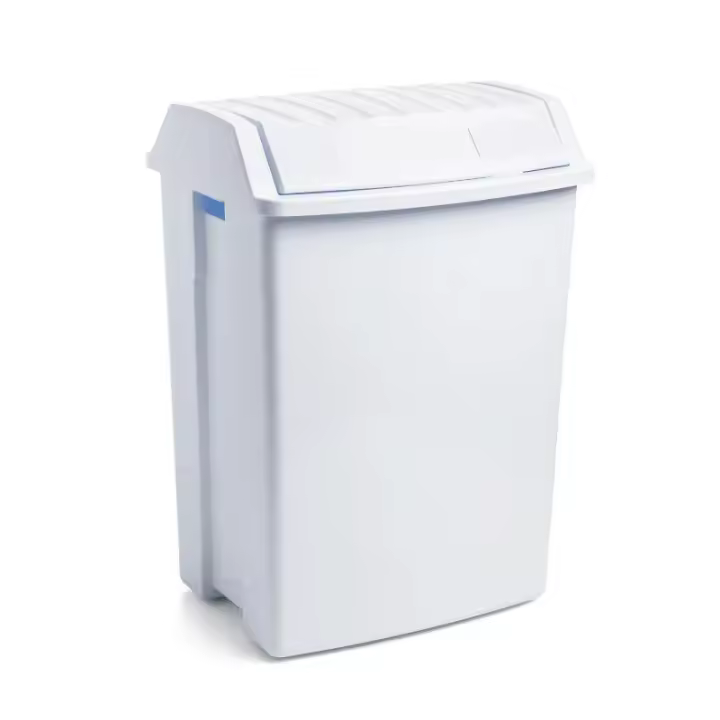 Papelera 49lts. tapa basculante blanco largo 400 x ancho 335 x alto 575 mm. - 1