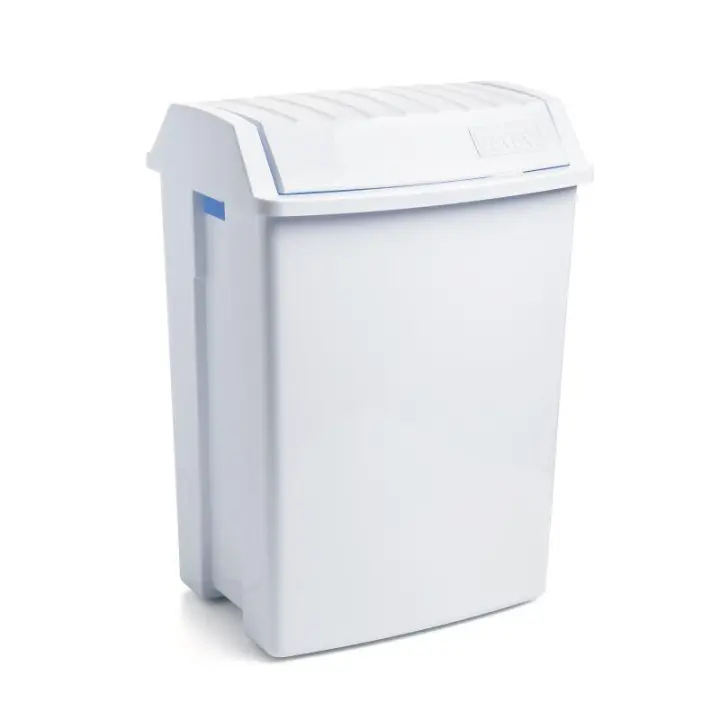 Papelera 49lts. tapa basculante blanco largo 400 x ancho 335 x alto 575 mm. - 1