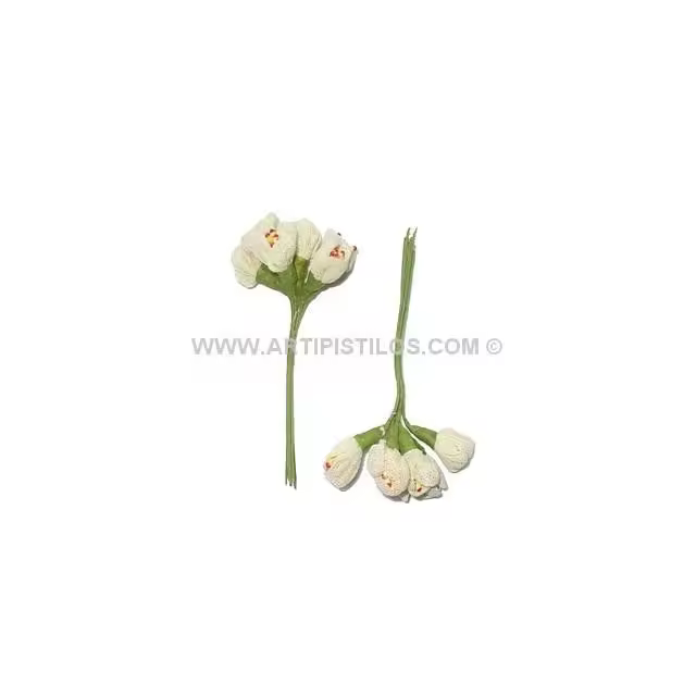 Flores de Sinamay POMO 6 - Variedad de Colores - 2cm Diámetro - 1