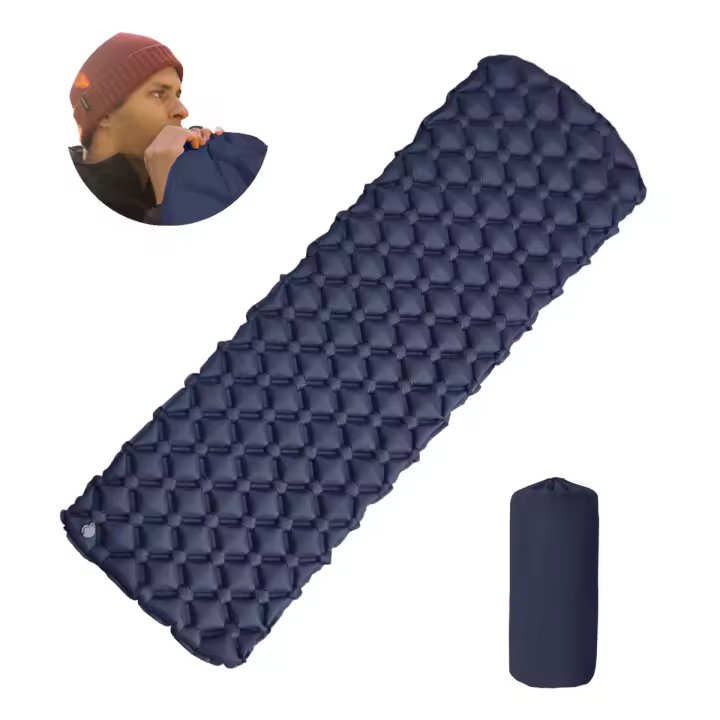 Alfombra De Dormir Para Acampar Al Aire Libre Plegable Con Almohadas Ultraligera Inflable Para Viajes Y Senderismo Matrícula De Natación En La Playa - 1