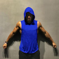 Sudadera Sin Mangas De Bodybuilding Para Hombre Camiseta De Musculación Algodón Con Capucha Deportiva Para El Gimnasio Y La Fitness - details 3