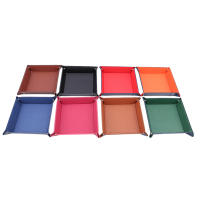 Mesa De Trabajo Organizadora Creativa Plegable De Cuero PU Valet Trinket Collapsible Moneda Billetera Llavero Caja De Almacenamiento Moderna Ecológica - details 0