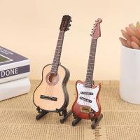 Guitarra Electrónica De Madera Para Muñecas De 1:6 Con Soporte Miniatura De Instrumento Toy Modelo Para Juegos De Figuras - details 1