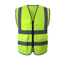 Chaleco De Seguridad Reflectante Para Verano Visibilidad Alta Con Bolsillos Cremallera Para Trabajo Nocturno Y Construcción Sin Mangas Unisex - details 6