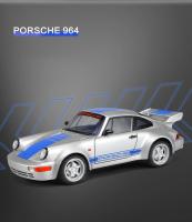 Coche De Juguete Porsche 964 Carrera RS De 1:24 Con Sonido Y Luz Vehículo De Metal Para Niños Regalo Con Retroceso Pull Back - details 6