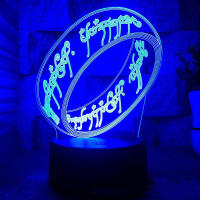 Lámpara De Noche 3D Luz Mágica Anillo Creativo Regalo Para Dormitorio Lámpara De Mesa USB Pequeña Para Leer Antes De Dormir - details 10
