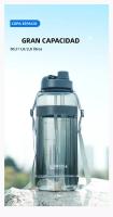 Botella De Agua Deportiva Grande Con Doble Pajita 1L 2L 3L BPA Free Reutilizable Para Exteriores Con Correas Para Adultos - details 0