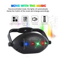 Nuevas Luces De Escenario RGB LED 2024 Rotativas Disco DJ Bola Estroboscópicas Control Remoto Y Sonido Regalo De Navidad Para Fiesta Club Carro - details 1