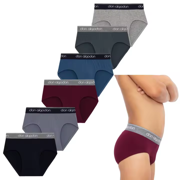 Pack 6 Rebanadas Lisos Infantil Tang Excelente Calidad y Suavidad Talla 2-16 Años |   95% Algodón -5% Elasticidad - 1