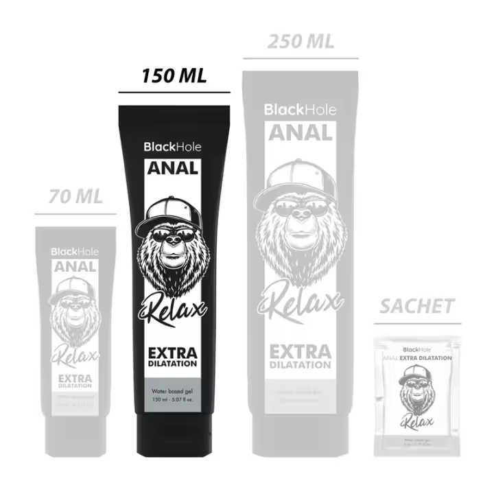 LUBRICANTE DE GEL BASE AGUA DILATACION ANAL BLACK HOLE 70/150/250 ML - 1
