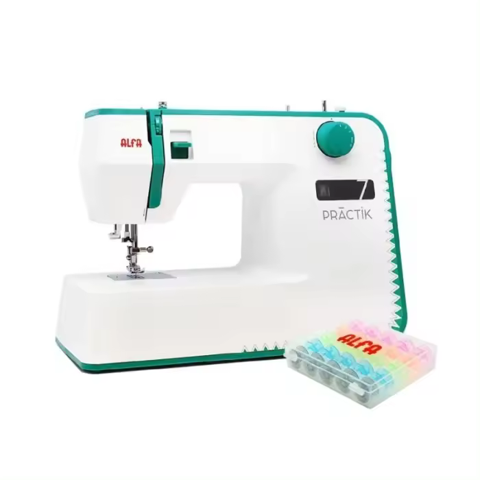 Máquina de Coser ALFA PRACTIK 7 con 23 Puntadas y Ojal Automático - 1