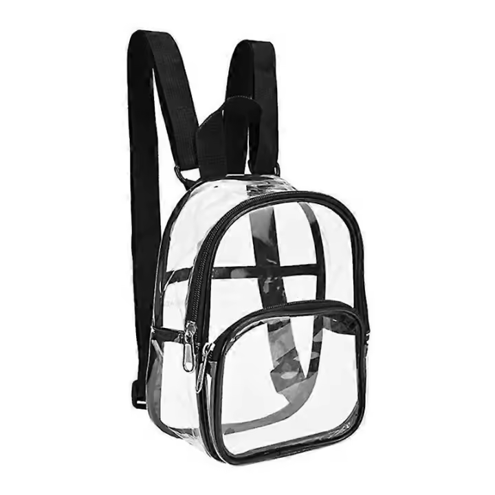 Claro mini mochila estadio aprobado, mochila transparente a prueba de agua para el trabajo, viaje de seguridad, concierto y evento deportivo - 1