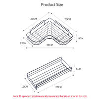 Estante De Baño Metálico Sin Perforar Organizador De Condimentos Esquina Para Almacenamiento De Shampoo Y Cosméticos Accesorios De Baño - details 13