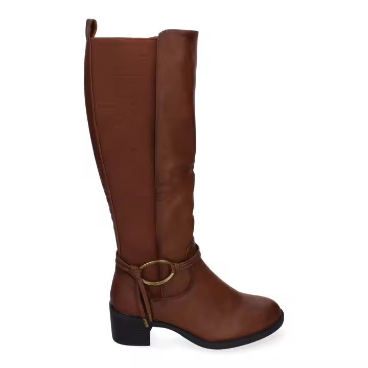 PuntoSalao Botas elegantes tacón bajo cómodas para mujer color kaki 2413 - 1