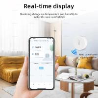 Sensor De Temperatura Y Humedad ZigBee Tuya Para Interior Monitorización Inteligente a Través De APP Smart Life Compatible Con Alexa Google Home Automatización - details 3